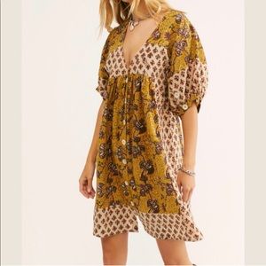 Free People Kinga Csilla Block Lollies Dress Cotton Printed Mini Boho 2